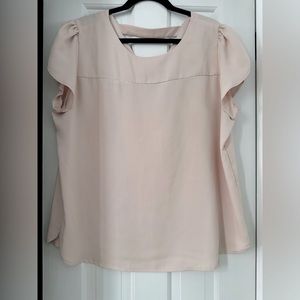 Loft XL Light Pink Short Sleeve Blouse